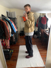 Load image into Gallery viewer, 1990s Armani Faded Yellow Paneled Hooded Work Jacket  - Size XL