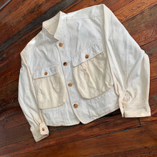 Load image into Gallery viewer, 1990s Issey Miyake Cream Oversized Denim Jacket - Size M