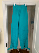 Load image into Gallery viewer, 2000s Armani Teal Linen Technical Trousers with Lampo Zippers - Size M