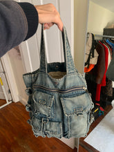 Load image into Gallery viewer, ss2005 Junya Watanabe Denim Cargo Tote Bag -  Size OS