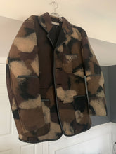 Load image into Gallery viewer, aw1997 Issey Miyake Wool Camo Blazer with Leather Trim - Size L