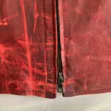 Load image into Gallery viewer, aw2009 - Yohji Yamamoto x Justin Davis Uzi Pinup Red Leather Jacket - Size M