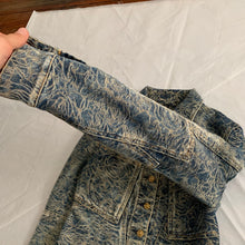 Load image into Gallery viewer, ss2007 Issey Miyake Rose Embossed Paneled Denim Jacket - Size XS
