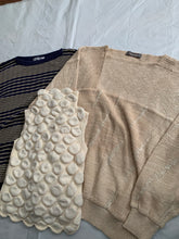 Load image into Gallery viewer, 1990s Armani Cream 3D Design Sleeveless Pullover Knit - Size S
