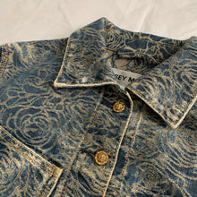 Load image into Gallery viewer, ss2007 Issey Miyake Rose Embossed Paneled Denim Jacket - Size XS