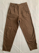 Load image into Gallery viewer, 1980s Katharine Hamnett Brown Cotton Military Trousers with Zipper Hems - Size M
