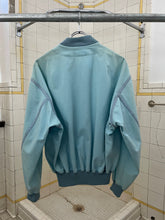 Load image into Gallery viewer, 1980s Armani Baby Blue Light Cotton Cropped Bomber with Tonal Piping - Size L