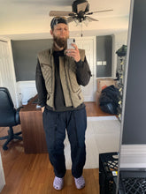 Load image into Gallery viewer, aw1992 Issey Miyake Khaki Quilted Nylon Hidden Cargo Pocket Vest - Size XL