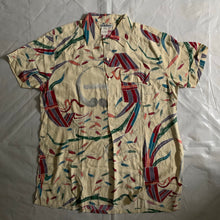 Load image into Gallery viewer, 1990s Armani Beige Graphic Rayon Shirt - Size L