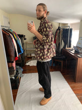 Load image into Gallery viewer, ss1996 Issey Miyake Green &amp; Maroon Graphic Striped Dyed Shirt - Size L