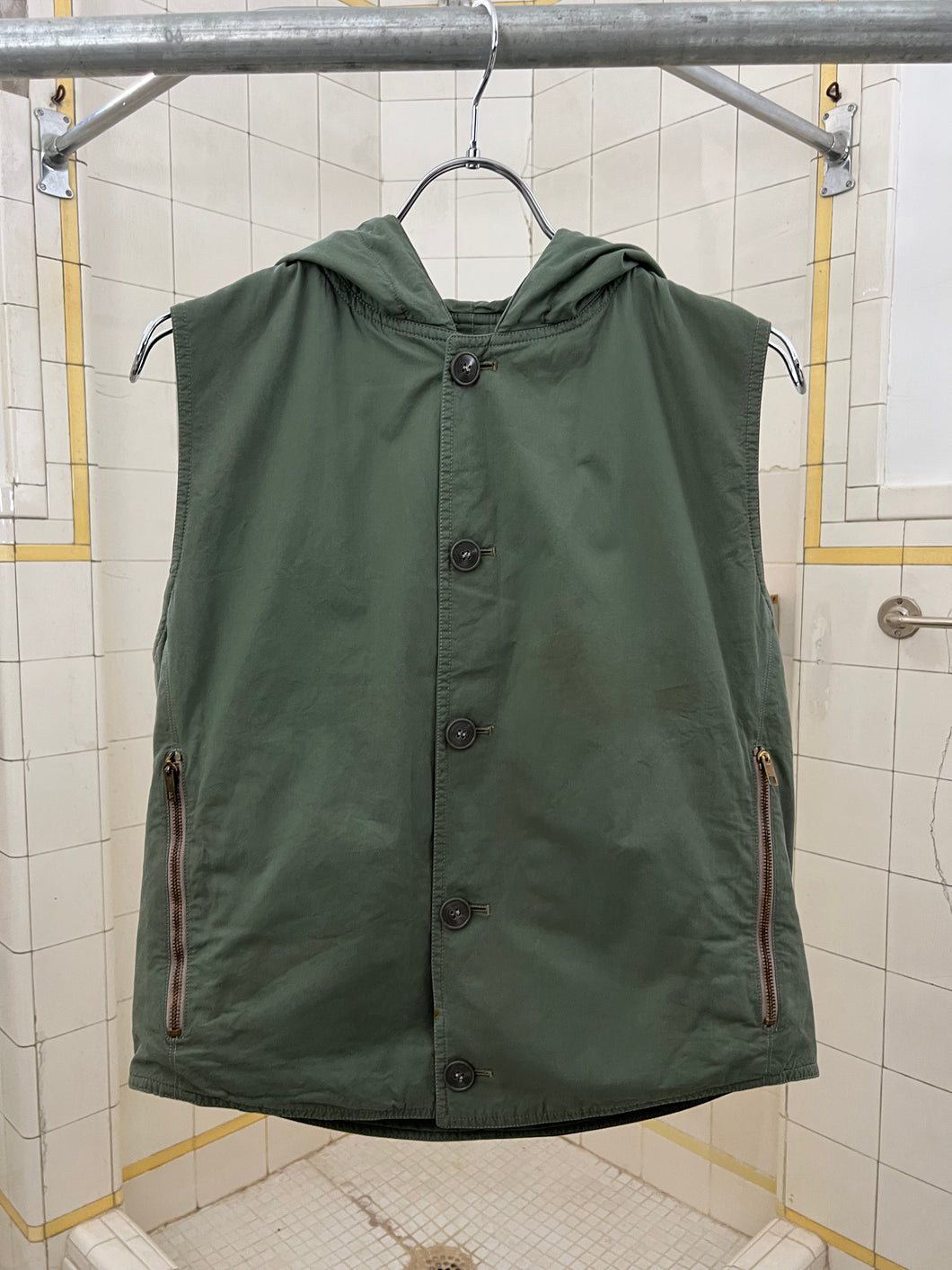 1980s Armani Padded Hooded Vest - Size S