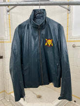 Load image into Gallery viewer, 2000s Yohji Yamamoto x Dainese Y’s Blue Leather Moto Jacket - Size XL