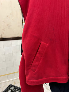 1980s Armani Rib Knit Bomber with Removable Sleeves and Backzip Hood - Size M