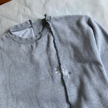 Load image into Gallery viewer, 2015 Kiko Kostadinov x Stussy Reconstructed Grey Crewneck - Size L
