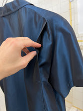 Load image into Gallery viewer, 1990s Armani Blue Acetate Camp Collar Shirt - Size L