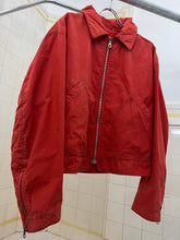 Load image into Gallery viewer, 1980s Armani Washed Red Cropped Moto Jacket with Quilted Sleeves - Size L