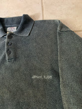 Load image into Gallery viewer, 1990s Armani Faded Knitted Logo Polo - Size M