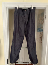 Load image into Gallery viewer, 1990s Armani Indigo Cotton Poly Blend Flare Trousers - Size M