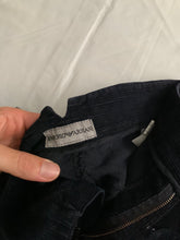 Load image into Gallery viewer, 2000s Armani Deep Black Articulated Corduroy Carpenter Pants - Size M