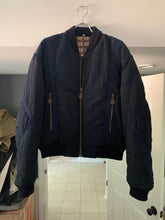 Load image into Gallery viewer, 1990s Armani Textured Nylon Bomber with Blue Contrast Seam Detail - Size XL