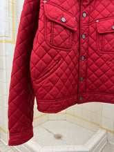 Load image into Gallery viewer, 1990s Armani Quilted Nylon Red Trucker Jacket - Size L
