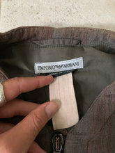 Load image into Gallery viewer, 1990s Armani Cropped Linen Collarless Swing Jacket - Size XL