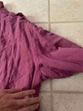 Load image into Gallery viewer, 1990s Armani Iridescent Magenta Linen Bomber with Cuff Detailing - Size S