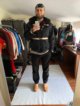 Load image into Gallery viewer, 1990s Armani Navy Pillow Neck Bondage Jacket with Removable Sleeves - Size L