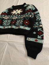 Load image into Gallery viewer, 1990s Katharine Hamnett Cropped Nordic Intarsia Sweater - Size M