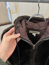 Load image into Gallery viewer, 1990s Katharine Hamnett Cropped Fuzzy Hooded Bomber - Size M