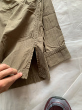 Load image into Gallery viewer, aw1992 Issey Miyake Khaki Military Shirt with Ribbed Collar - Size S