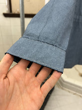 Load image into Gallery viewer, 2000s Mandarina Duck Raw Cut Coated Fabric Shirt Jacket with Contrast Detailing - Size M