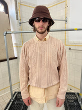 Load image into Gallery viewer, 1980s Marithe Francois Girbaud Diamond Cable Knit Sweater - Size M