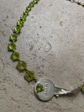 Load image into Gallery viewer, ss2021 Per Gotesson .925 Silver Plated Necklace with Green Crystals and Key - Size OS