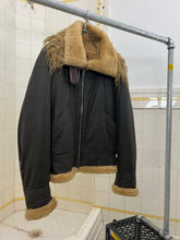 Load image into Gallery viewer, aw1994 Issey Miyake Faux Mouton Cropped High Neck Flight Jacket - Size L
