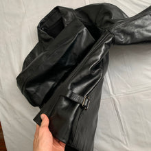 Load image into Gallery viewer, aw1997 Yohji Yamamoto Cropped Black Leather Jacket - Size OS