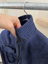 Load image into Gallery viewer, aw1986 Katharine Hamnett Silk Navy Cargo Bomber - Size OS