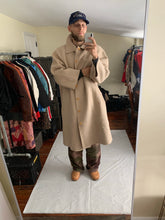 Load image into Gallery viewer, aw1995 Yohji Yamamoto Beige Raw Cut Wool Overcoat - Size OS