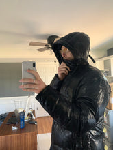 Load image into Gallery viewer, aw1999 Issey Miyake Coated Nylon Puffer Jacket with Exaggerated Hood - Size XL