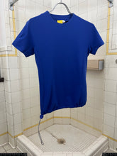 Load image into Gallery viewer, 2000s Mandarina Duck True Blue Contemporary Cut Tee with Bungee Cord Hem - Size XS