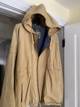 Load image into Gallery viewer, 1990s Armani Faded Yellow Paneled Hooded Work Jacket  - Size XL