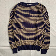 Load image into Gallery viewer, 1990s Armani Wavy Navy Cotton Jumper - Size XL