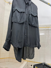 Load image into Gallery viewer, 1980s Katharine Hamnett Grey Silk Military Cargo Shirt - Size OS