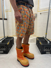 Load image into Gallery viewer, 1980s Katharine Hamnett Orange Paisley Print Shorts - Size XL