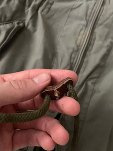 1990s Armani Faded Seafoam Green Military Parka with Removeable Quilted Lining - Size XL