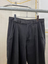 Load image into Gallery viewer, 1980s Katharine Hamnett Washed Black Pleated Tapered Trousers - Size M