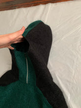 Load image into Gallery viewer, 2000s Vintage Green and Black Mohair Ninja Hoodie - Size M