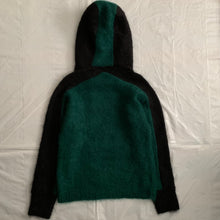 Load image into Gallery viewer, 2000s Vintage Green and Black Mohair Ninja Hoodie - Size M