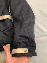Load image into Gallery viewer, 1990s Armani Navy Pillow Neck Bondage Jacket with Removable Sleeves - Size L