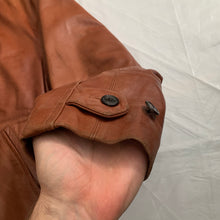 Load image into Gallery viewer, aw1992 Issey Miyake Leather Pillow Neck Flight Jacket with Packable Hood - Size XL